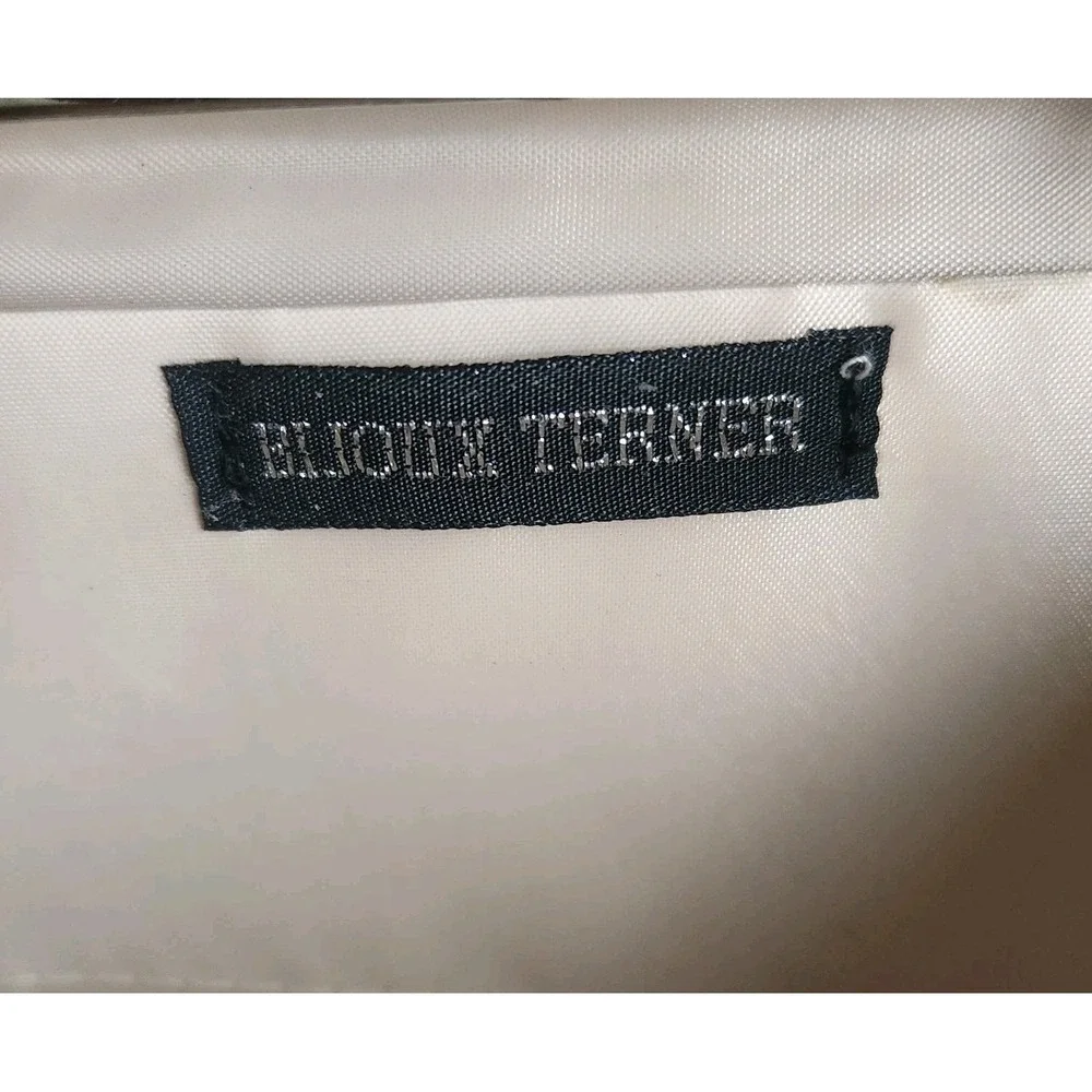 Vintage Bijoux‎ Terner Clutch Purse Neutral Chain Strap Evening